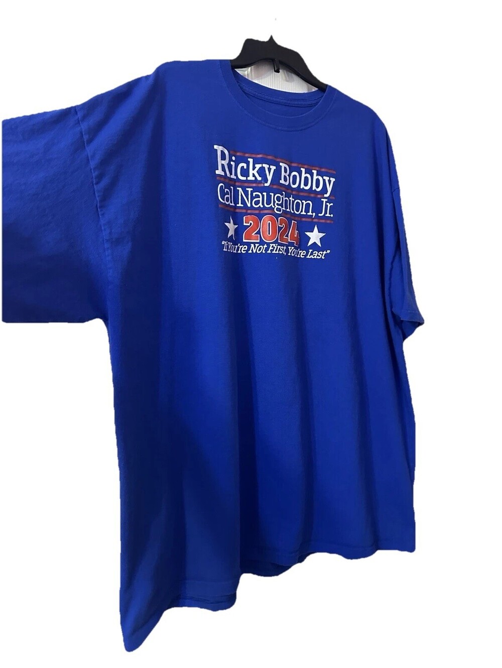 Ricky Bobby Cal Naughton Jr 2024 T Shirt Mens 3XL Blue Talladega Nights Tee